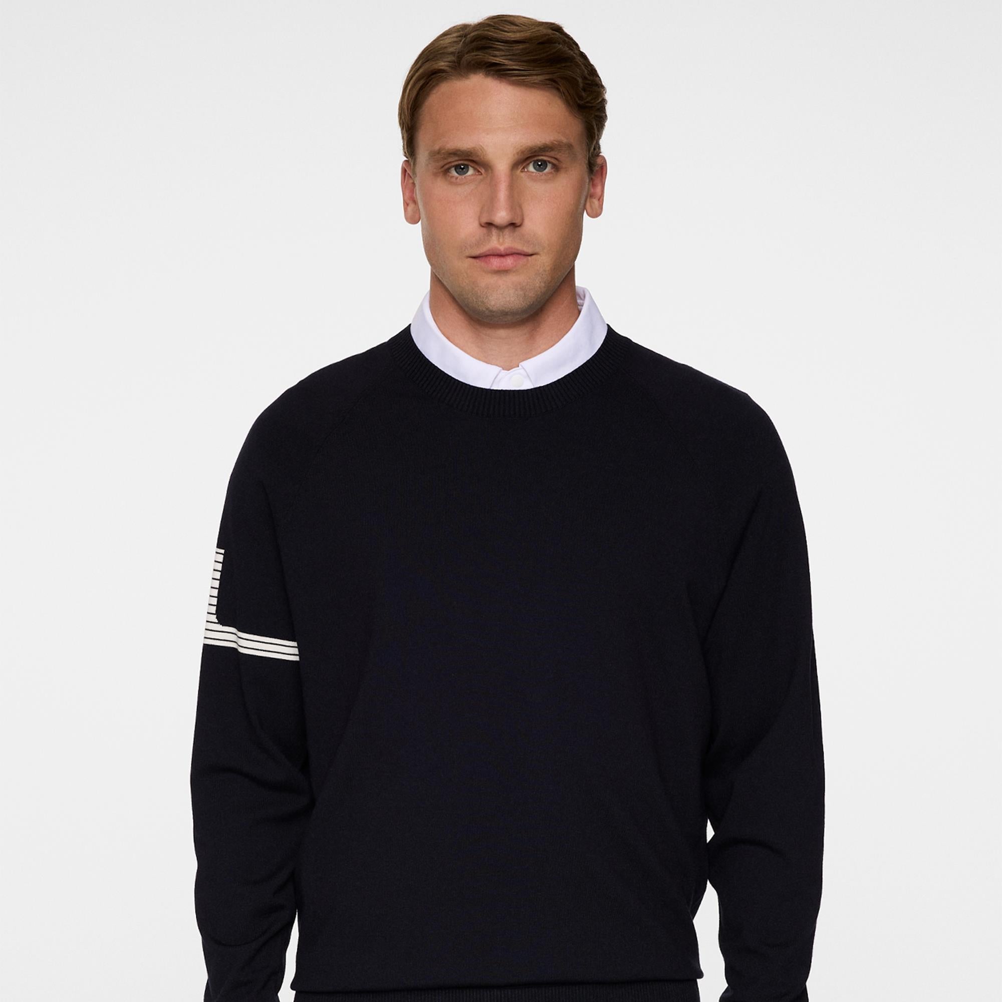 J Lindeberg Heath Knitted Mens Golf Sweater Navy